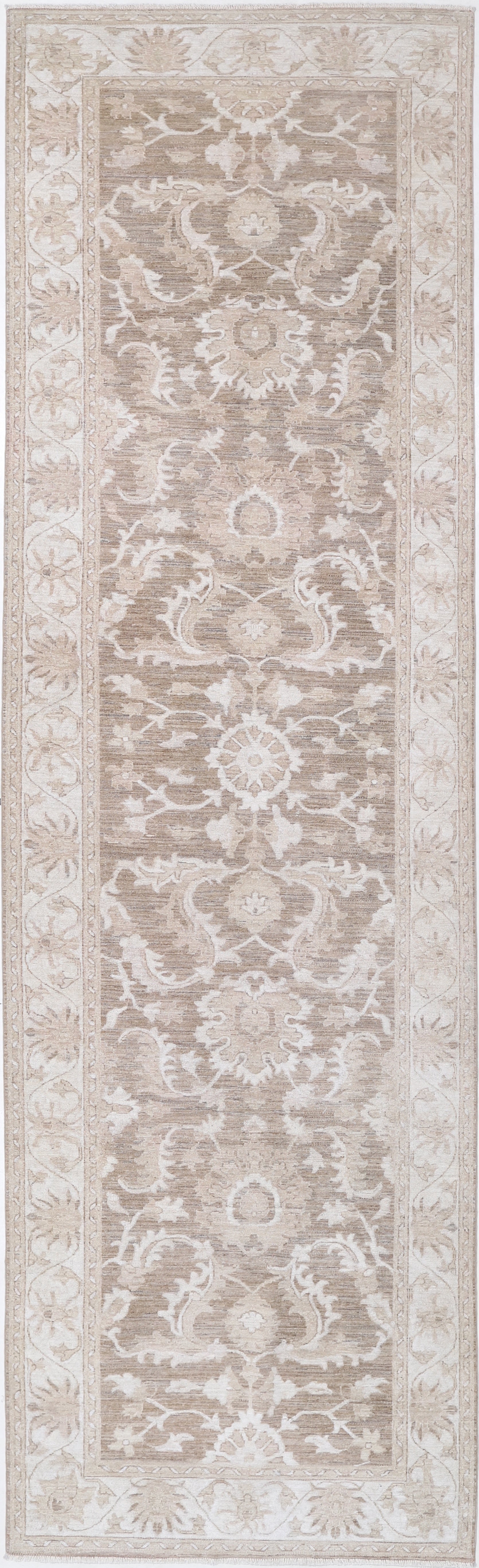 4x14.4 ft Handmade Corridor Runner Rug. Hallway Runner Rug. Floral Kitchen Rug