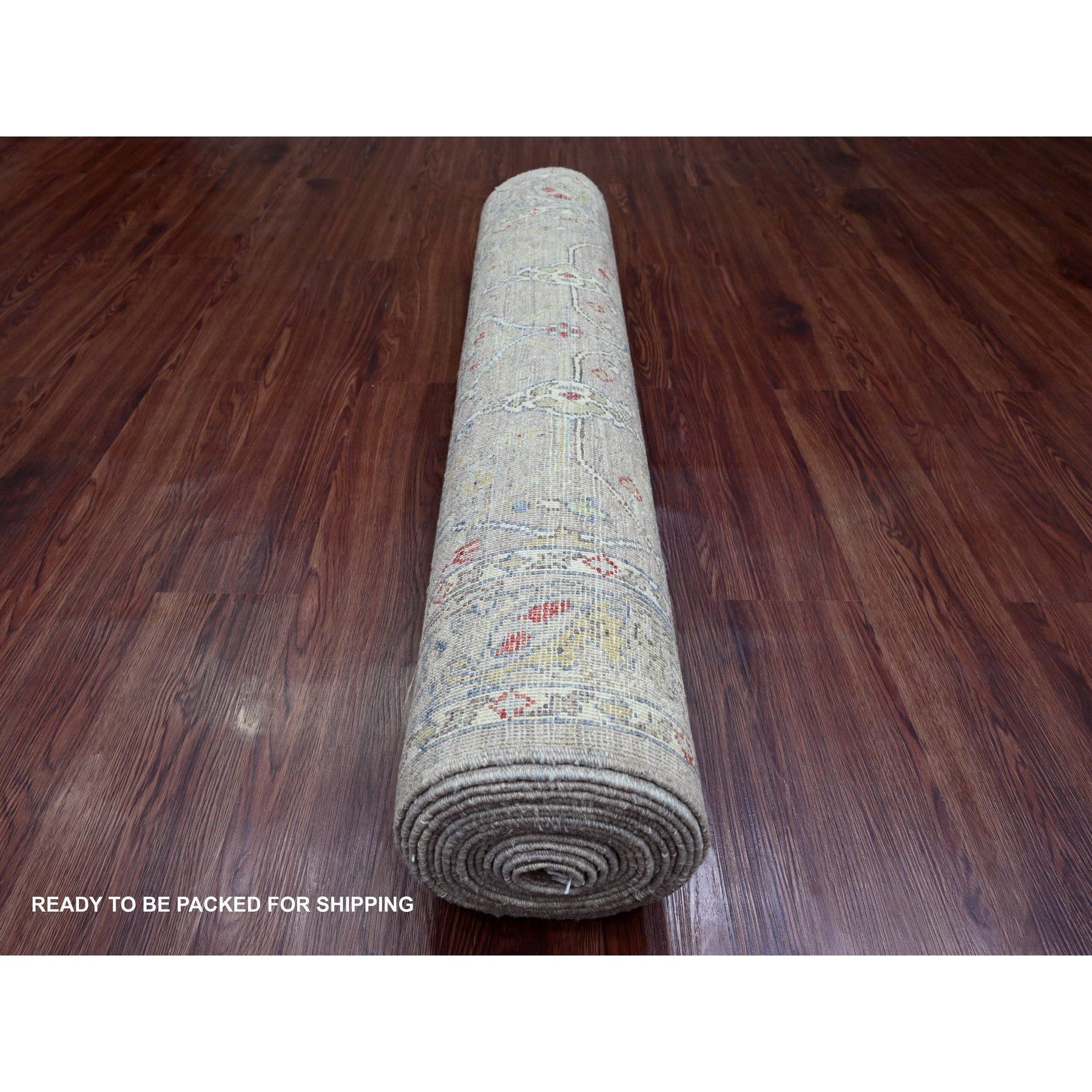Afghano Tappeto Runner in lana annodata a mano 4'x19'3