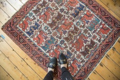 Antique Afshar Square Rug
