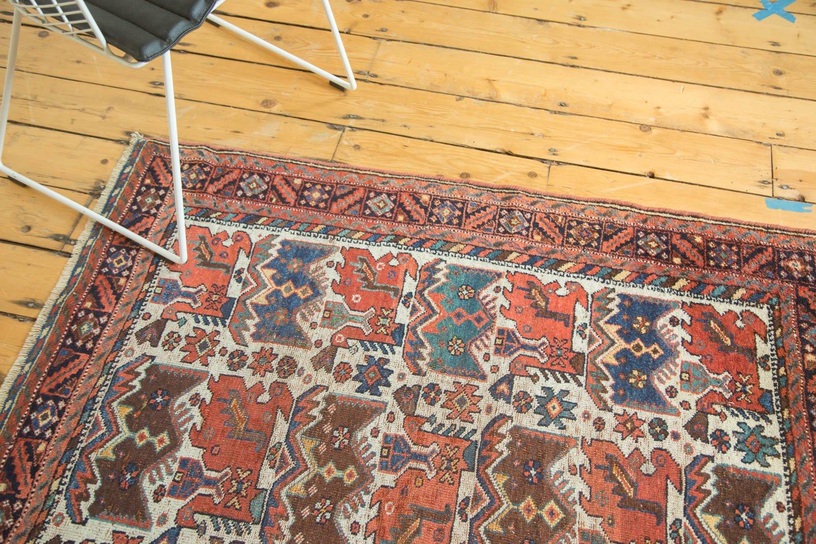 Début du 20ème siècle Tapis carré ancien Afshar en vente