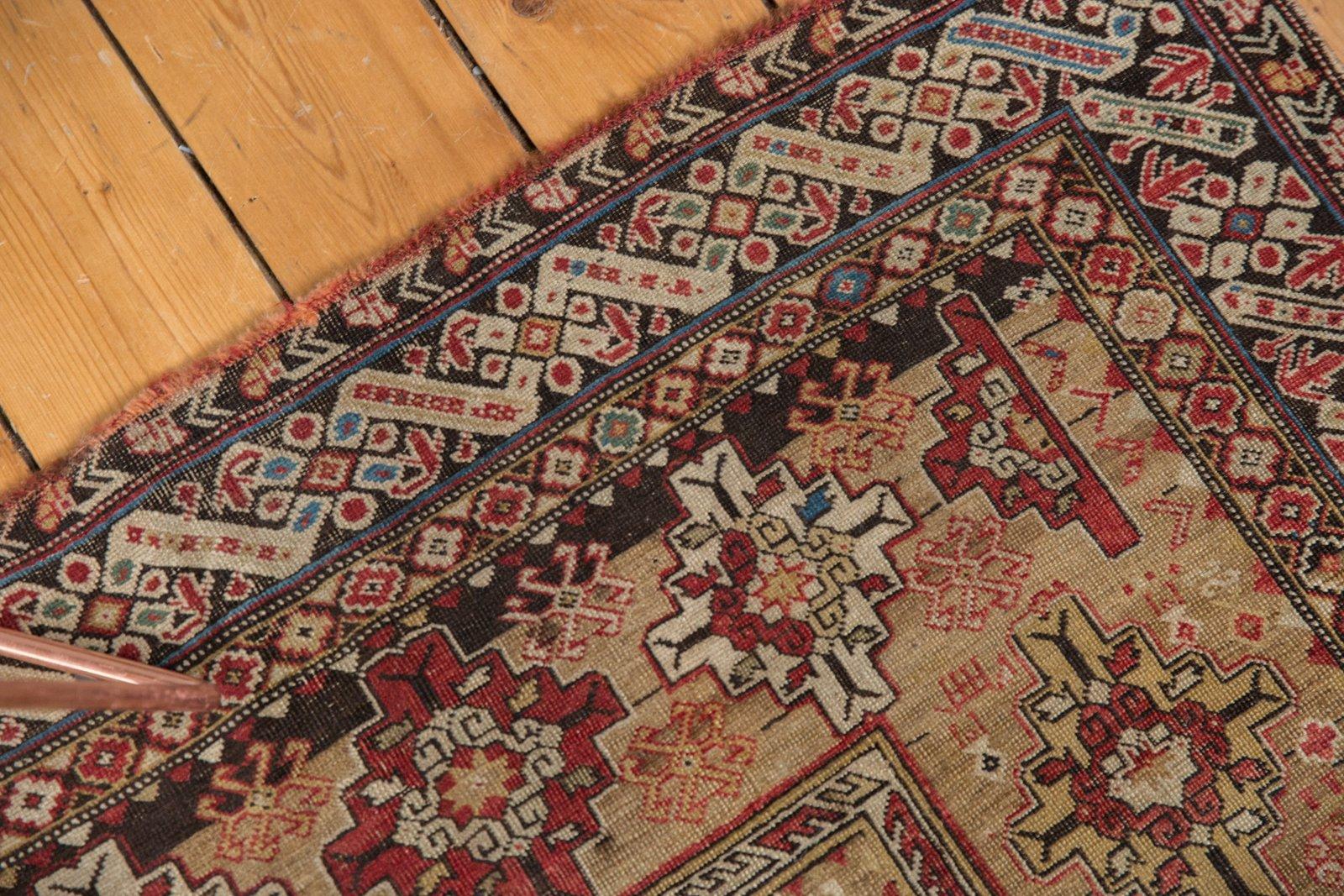 Antique Caucasian Square Rug For Sale 3