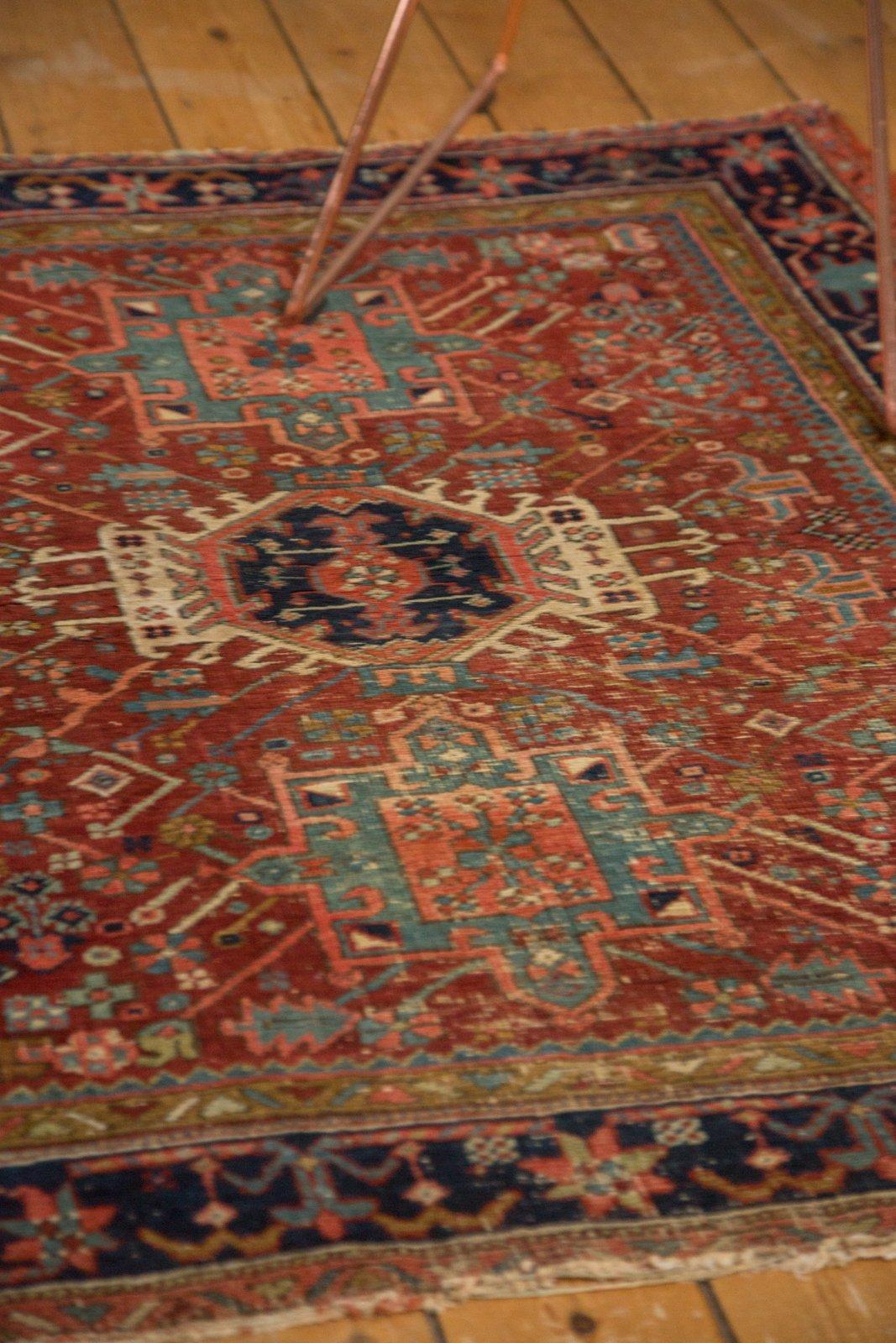 Antique Fine Karaja Square Rug In Good Condition For Sale In Katonah, NY