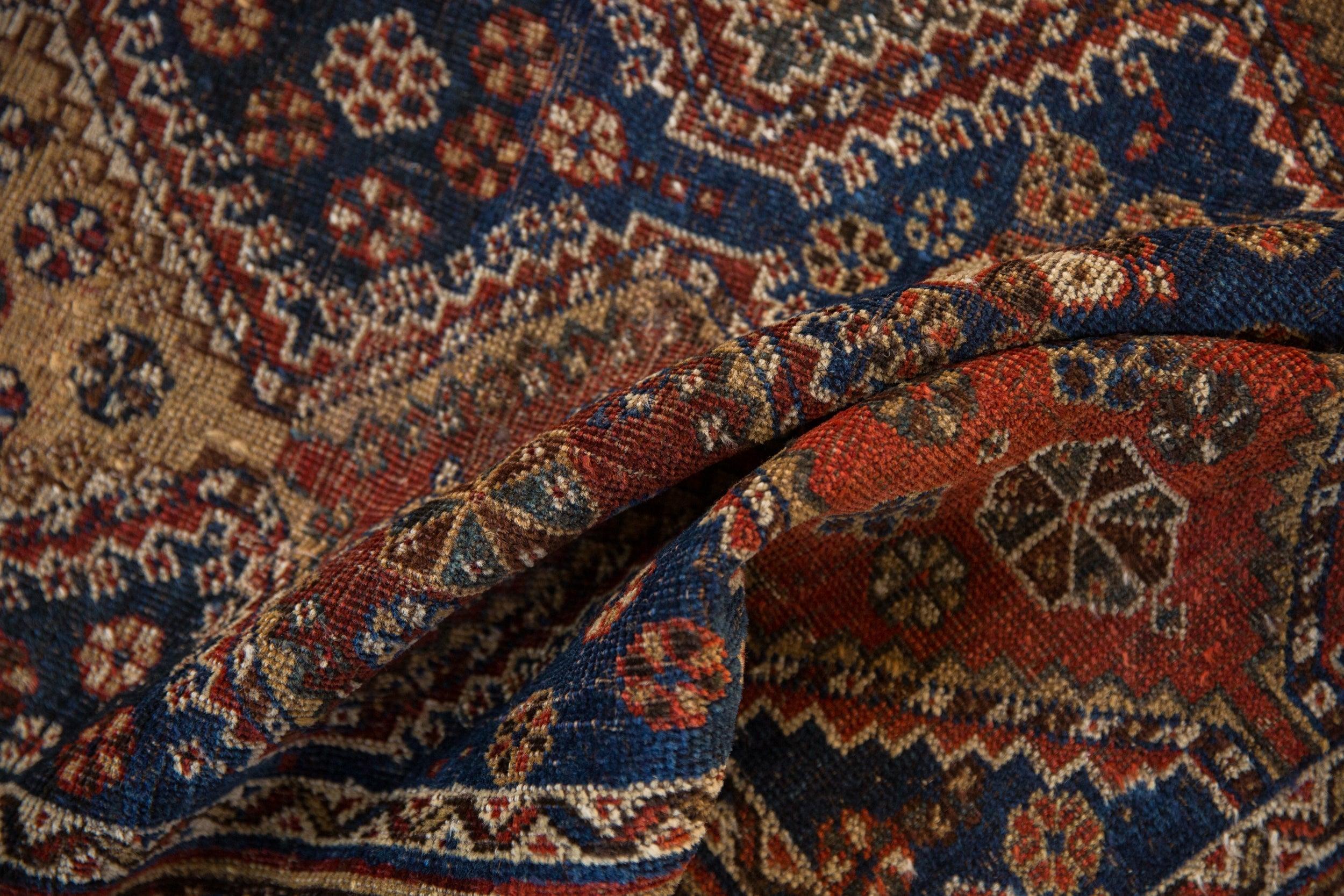 Other Antique Qashqai Square Rug For Sale