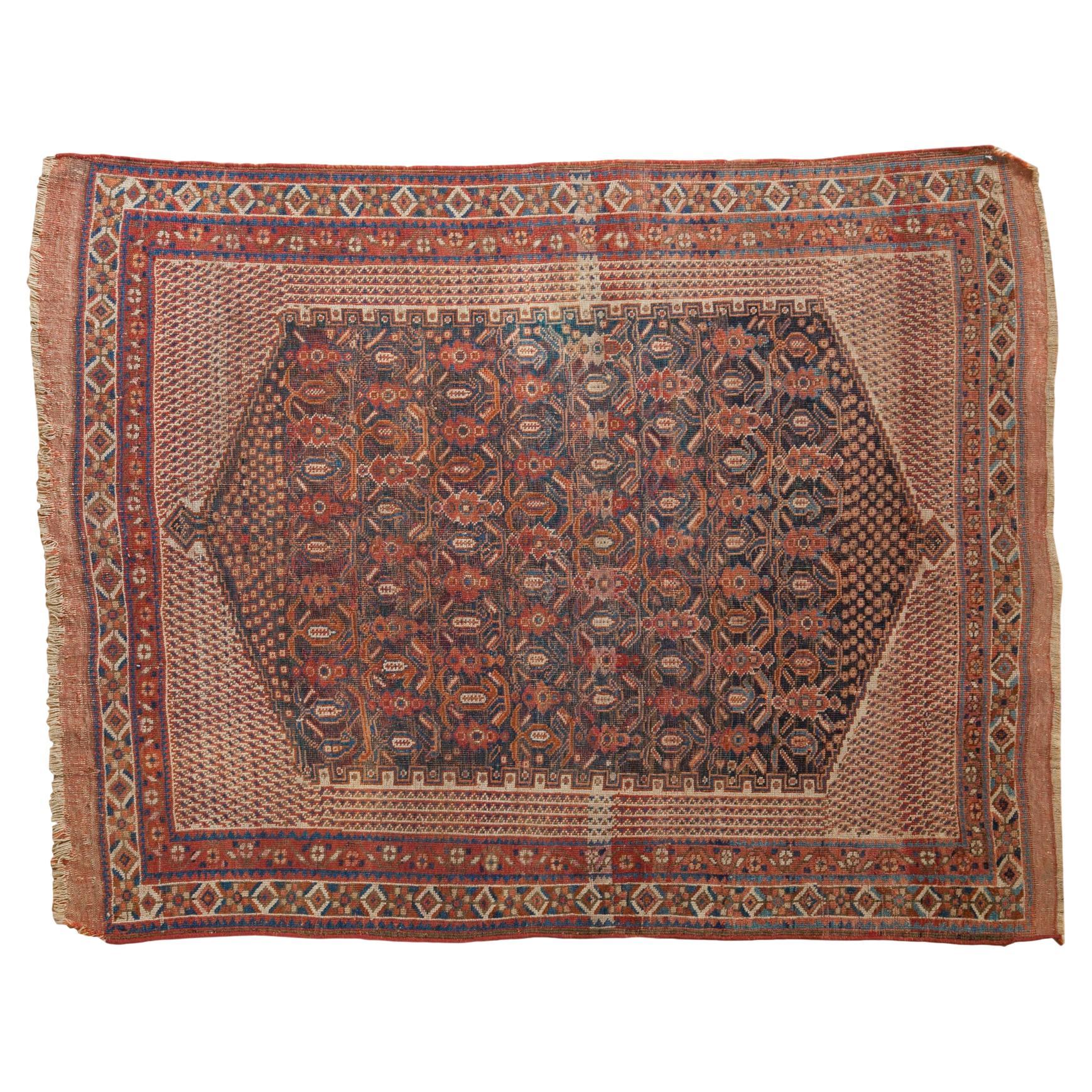 Antique Lillian Square Rug at 1stDibs