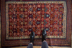 Antique Caucasian Square Rug