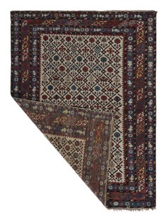 4x5 Ft Antique Caucasian Shirvan Rug, Ca 1880