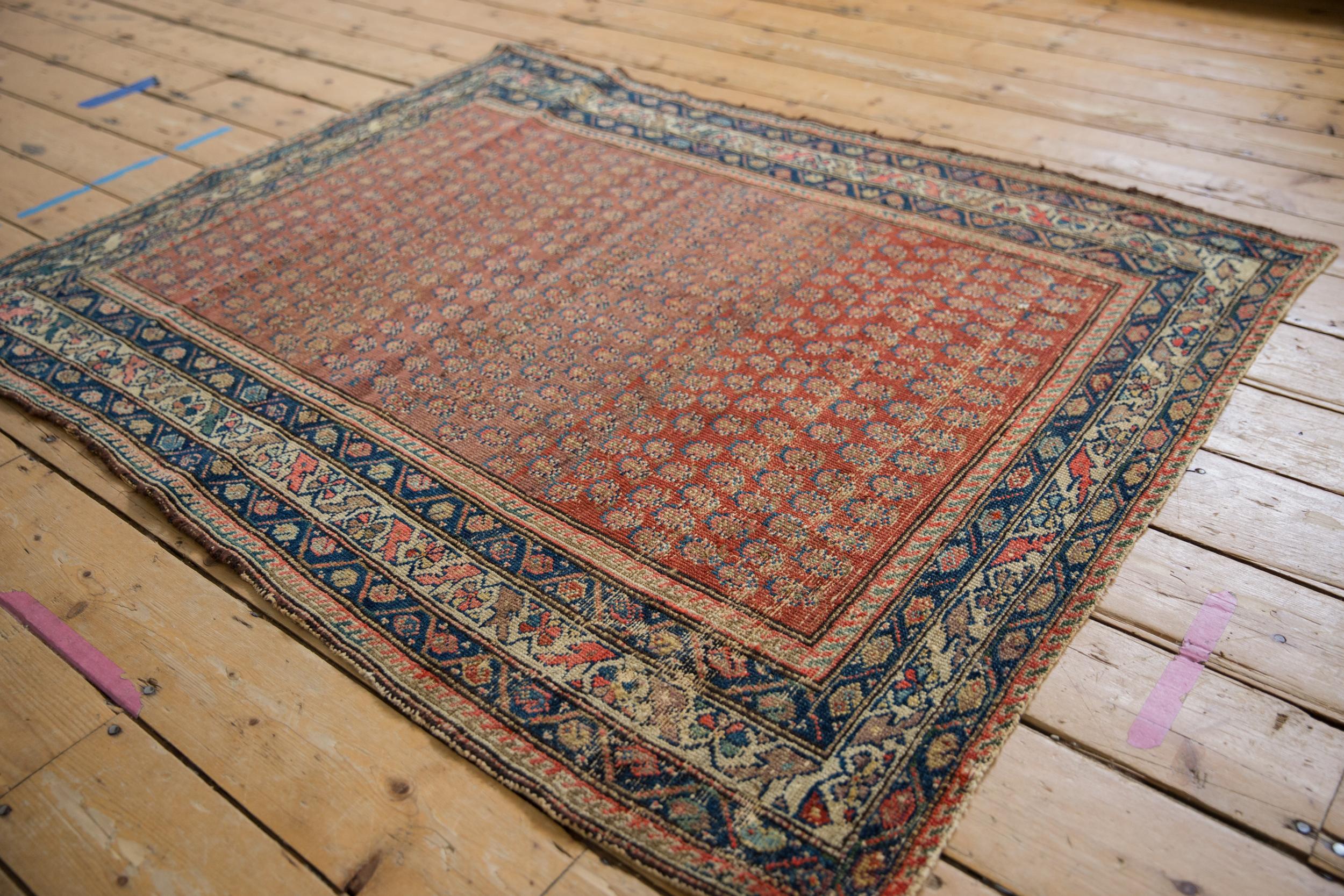 Persian Vintage Hamadan Square Rug For Sale