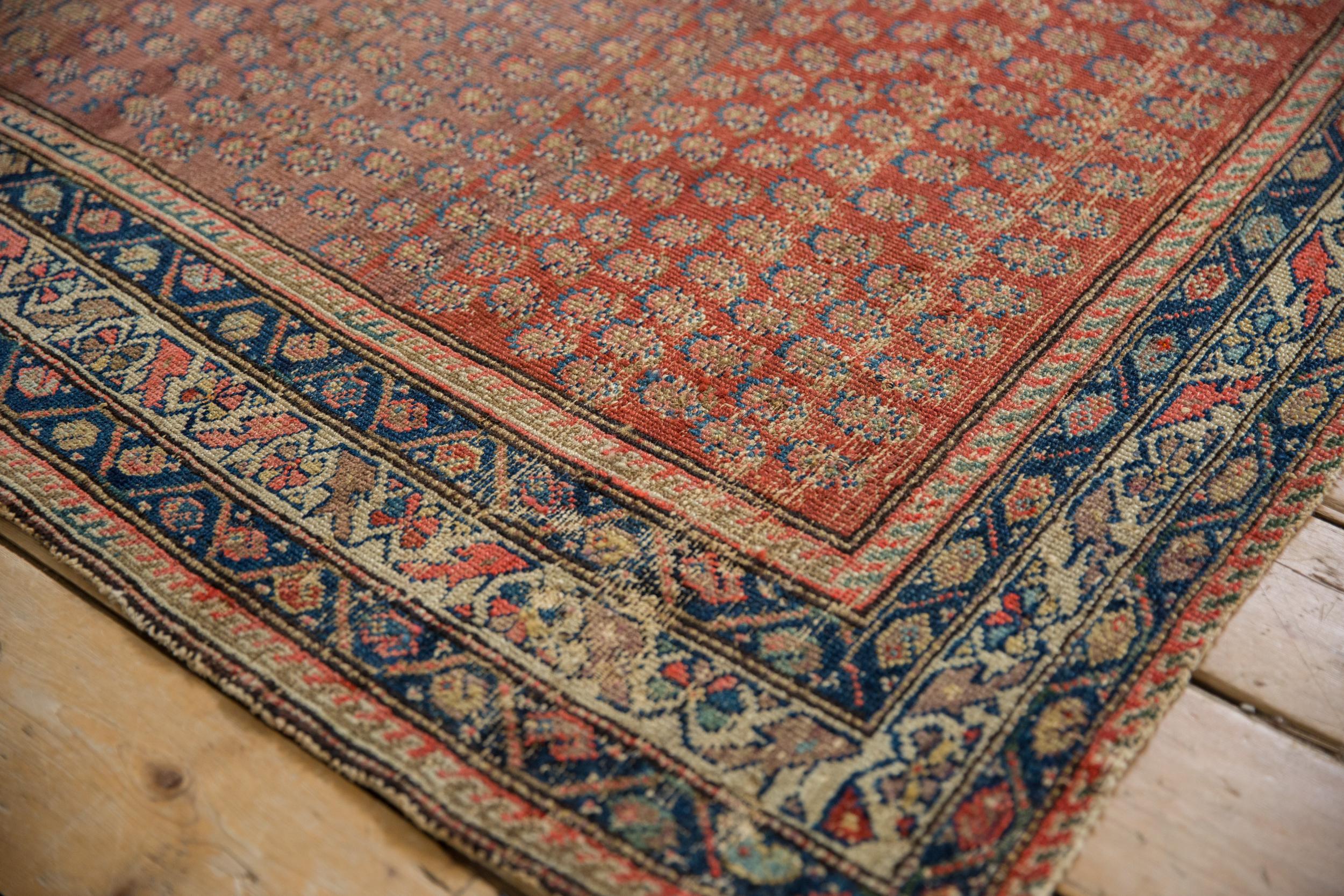 Hand-Knotted Vintage Hamadan Square Rug For Sale
