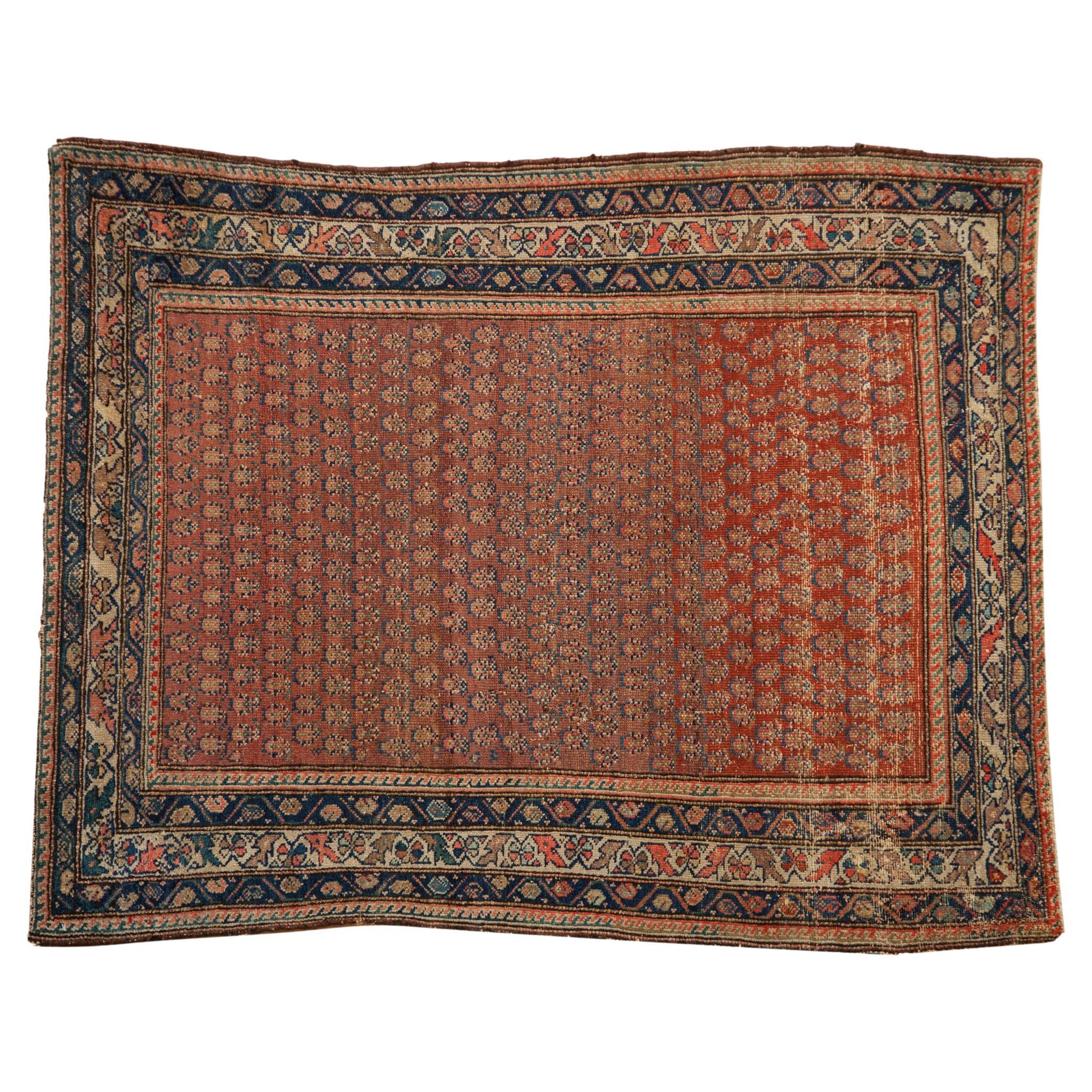 Vintage Hamadan Quadratischer Teppich