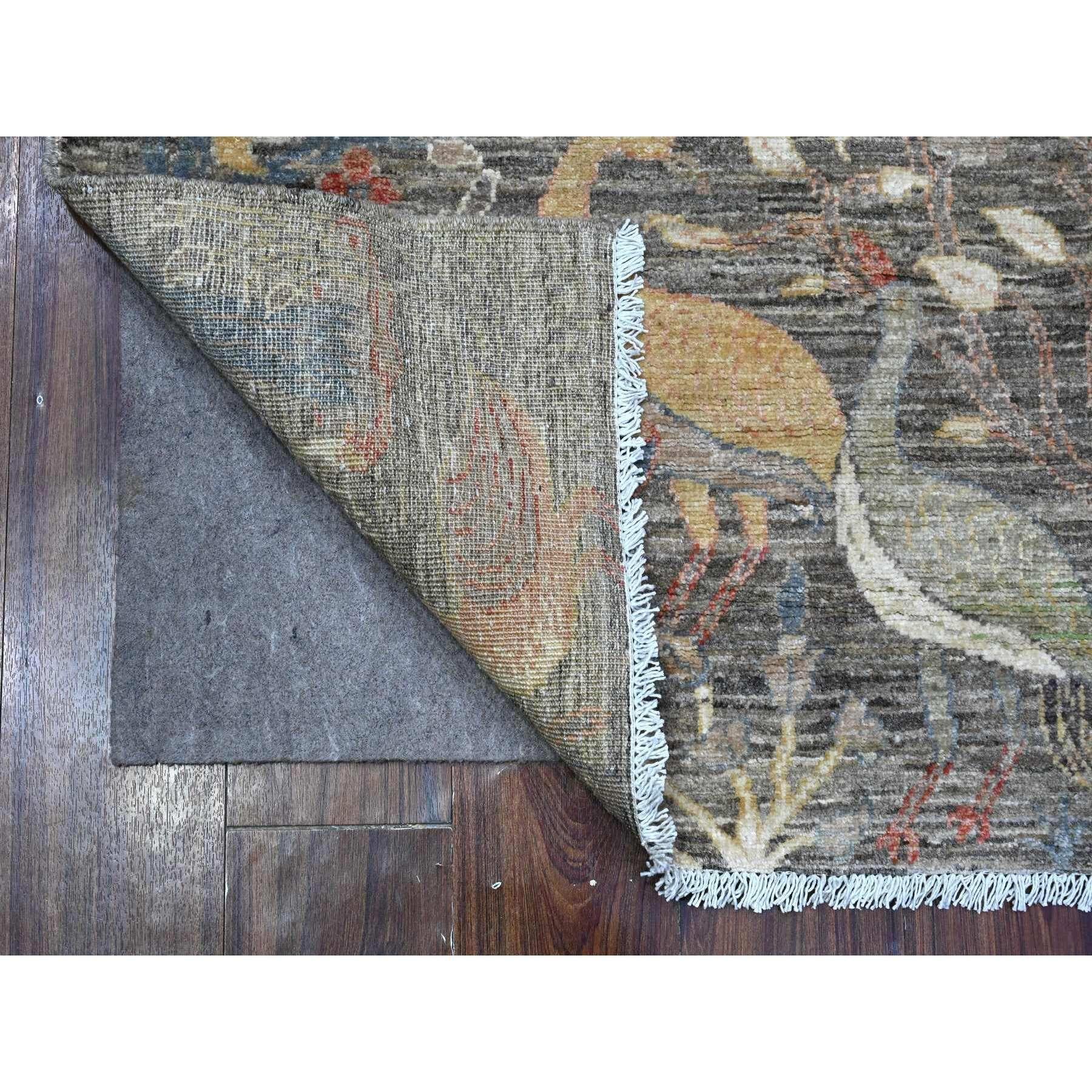 This is a truly genuine one-of-a-kind Afghan Peshawar with Birds of Paradise Design, Hand Knotted, Pure Wool, Oriental Rug. It has been Knotted for months and months in the centuries-old weaving craftsmanship techniques by expert artisans.
Primary