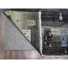 4'x5'10" Colorful Afghan Kashkuli Gabbeh Hand Knotted Wool Oriental Rug