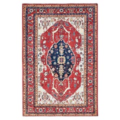 4'x5'10" Smoke Gray Tapis en laine veloutée noué à la main Peshawar Seeripe Heris Design