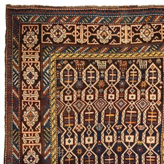 4x5.4 ft Rare Antique Caucasian Kuba Shirvan Rug, Circa 1880