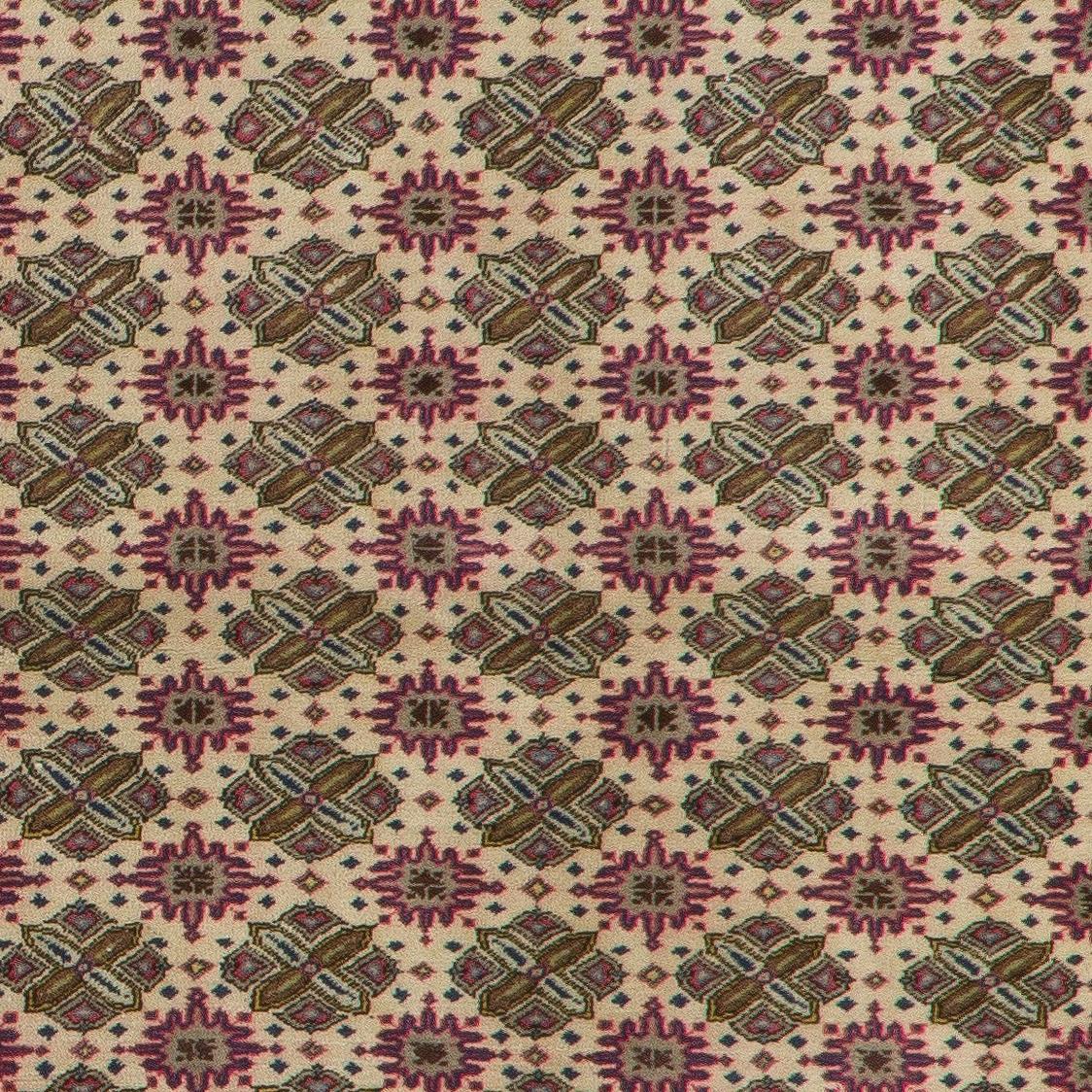 Country Tappeto Vintage Kyseri fatto a mano 4x5.6 Ft. Tutta lana. Tappeto d'accento unico nel suo genere in vendita