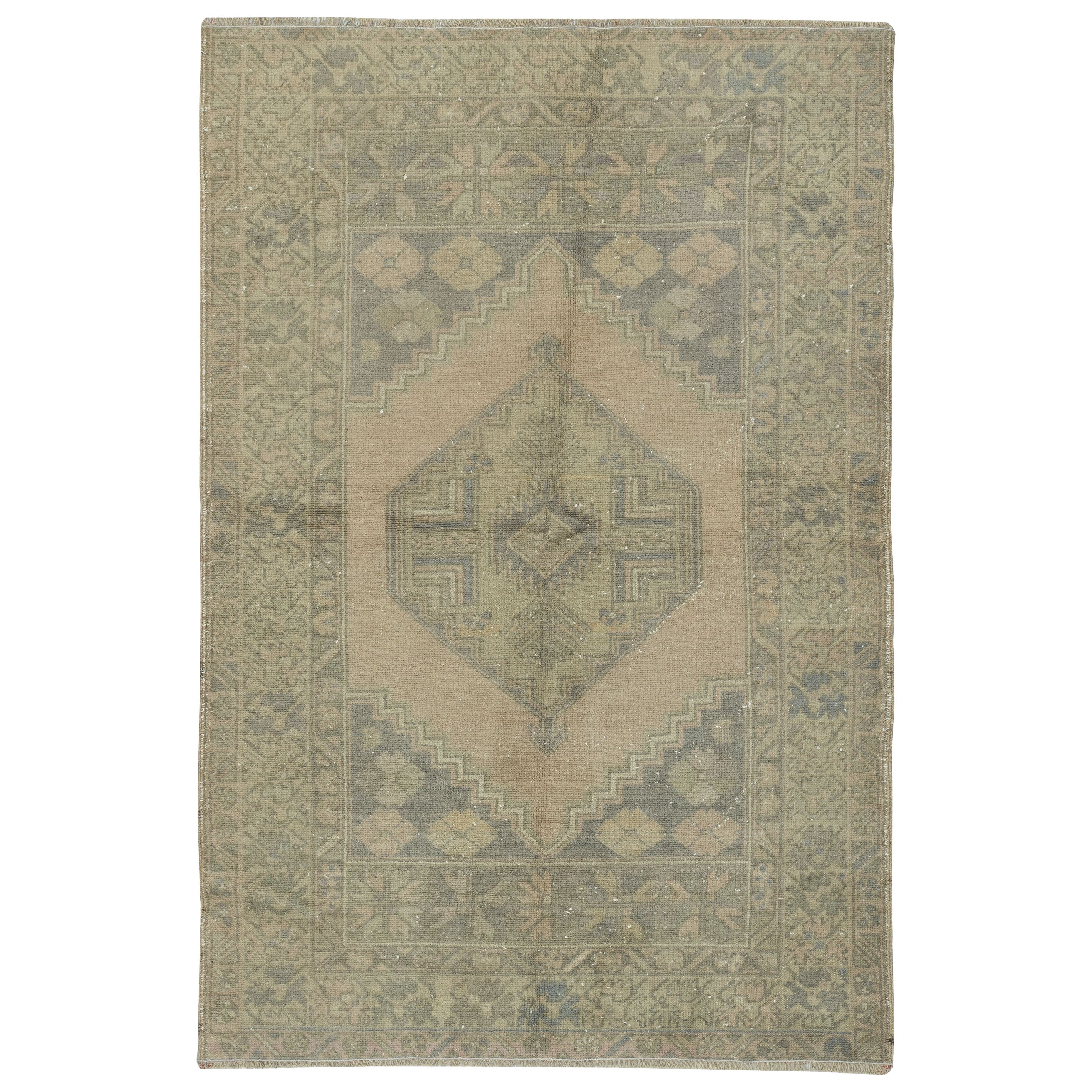 4x5.7 Ft Traditional Vintage Rug for Country Homes, Rustic & Tribal Interiors