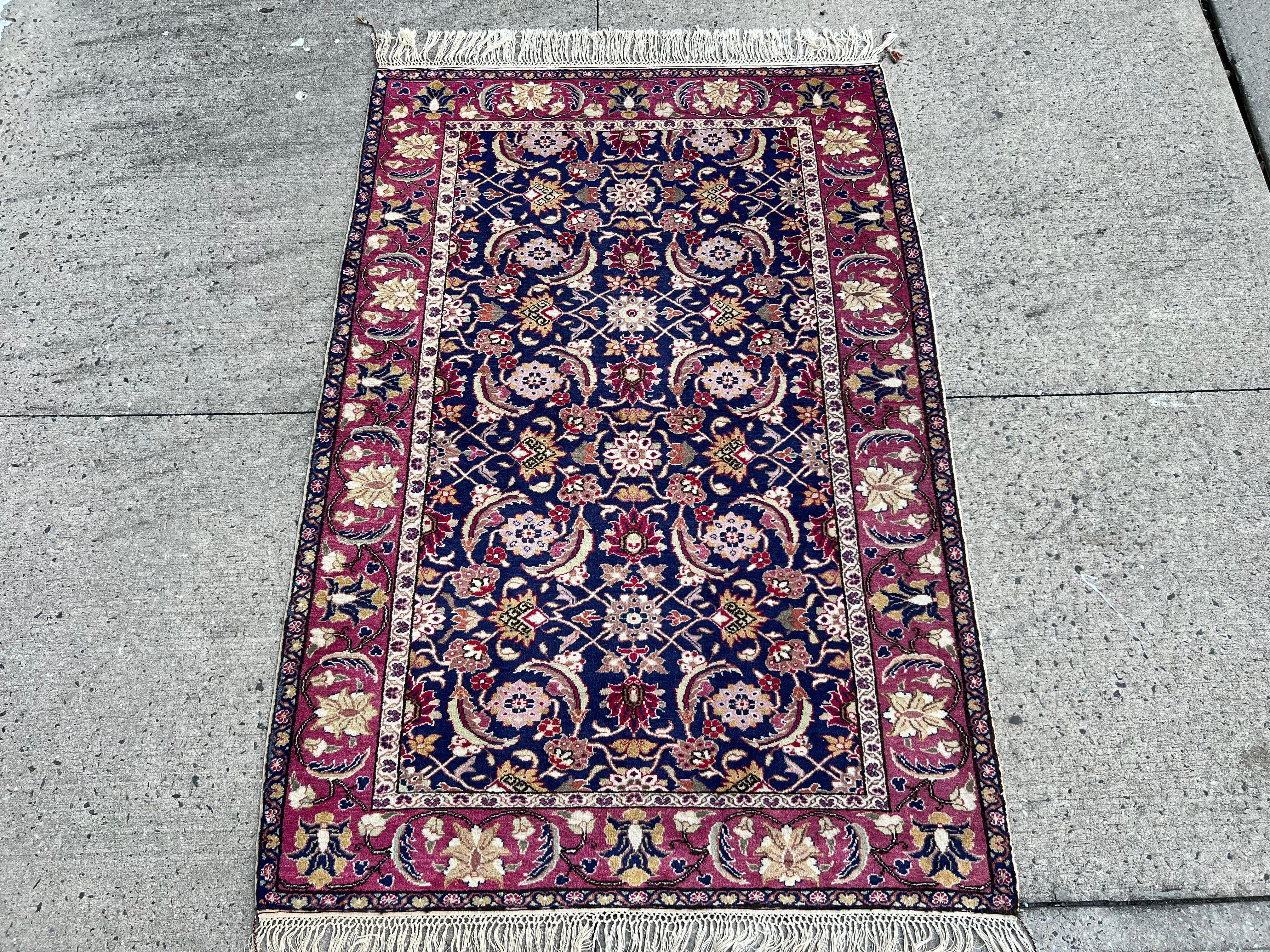 4x5.8 Ft Raro tappeto vintage fatto a mano in Turchia, Manchester Kayseri, 100% lana in vendita 5