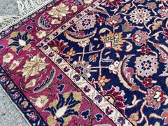 4x5.8 Ft Rare Vintage Handmade Turkish Manchester Kayseri Rug, 100% Wool