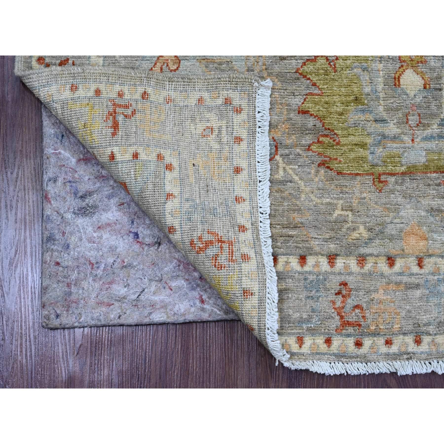 Shadow Gray, Aryana Collection with Mahal Design, Peshawar, Vegetable Dyes, Hand Knotted, Pure Wool, Densely Woven, Oriental Rug
Primary materials: Wool
Latex: No Pile 
height: 0.25 Inches
Style: Traditional
Primary color: Grey
Secondary colors: