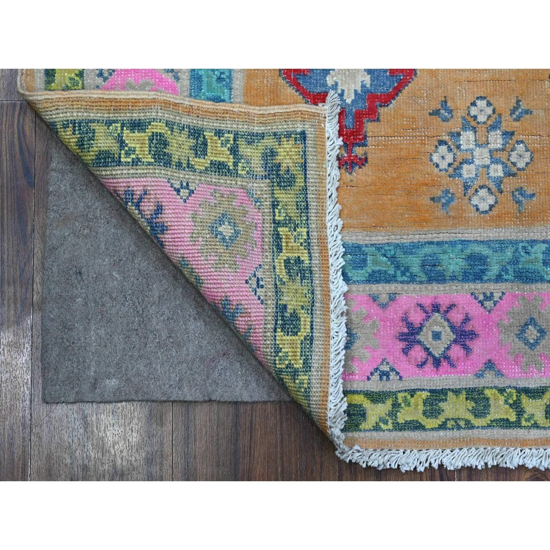 This is a truly genuine one-of-a-kind Fusion Kazak, Hand Knotted, Pure Wool, Oriental Rug. It has been Knotted for months and months in the centuries-old weaving craftsmanship techniques by expert artisans.
Primary materials: Wool
Latex: No Pile