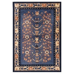 4x6 Antique Art Deco Chinese Rug 130cmx185cm Symbolic Treasures Wool Rug c.1900