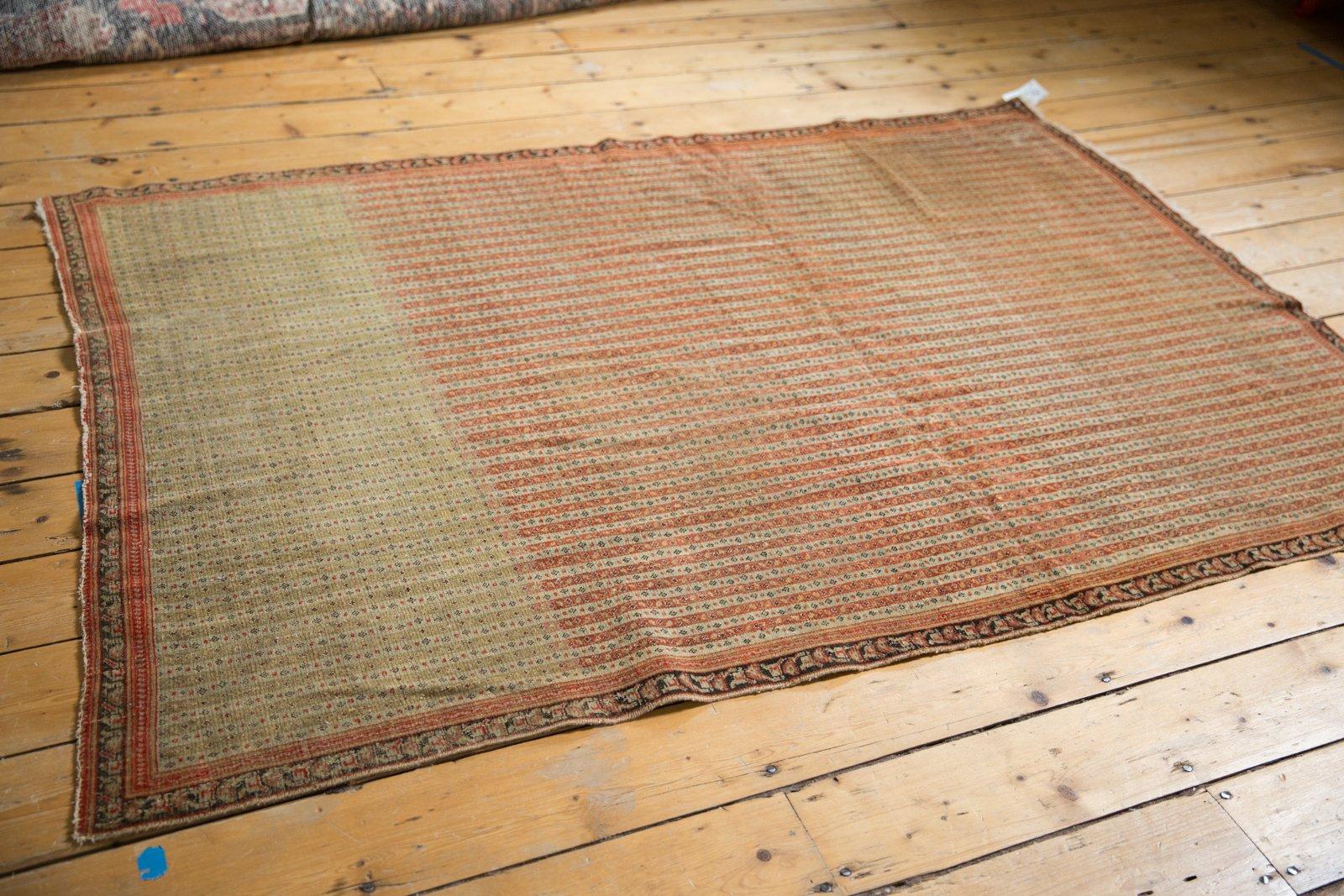 Antique Fine Senneh Rug In Fair Condition For Sale In Katonah, NY