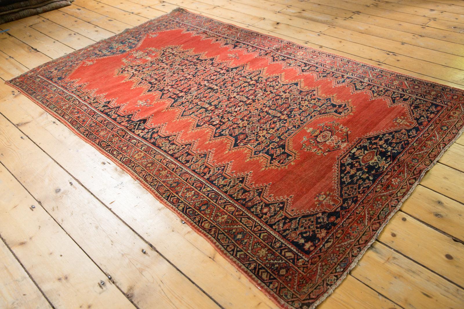Antique Tomato Red Malayer Rug For Sale 3