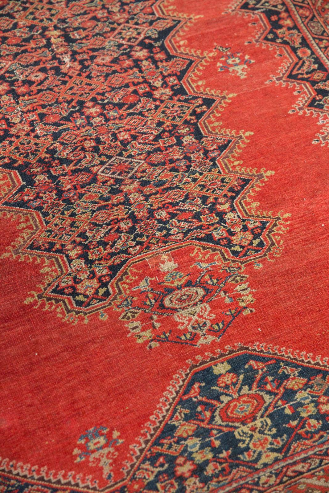 Antique Tomato Red Malayer Rug For Sale 4