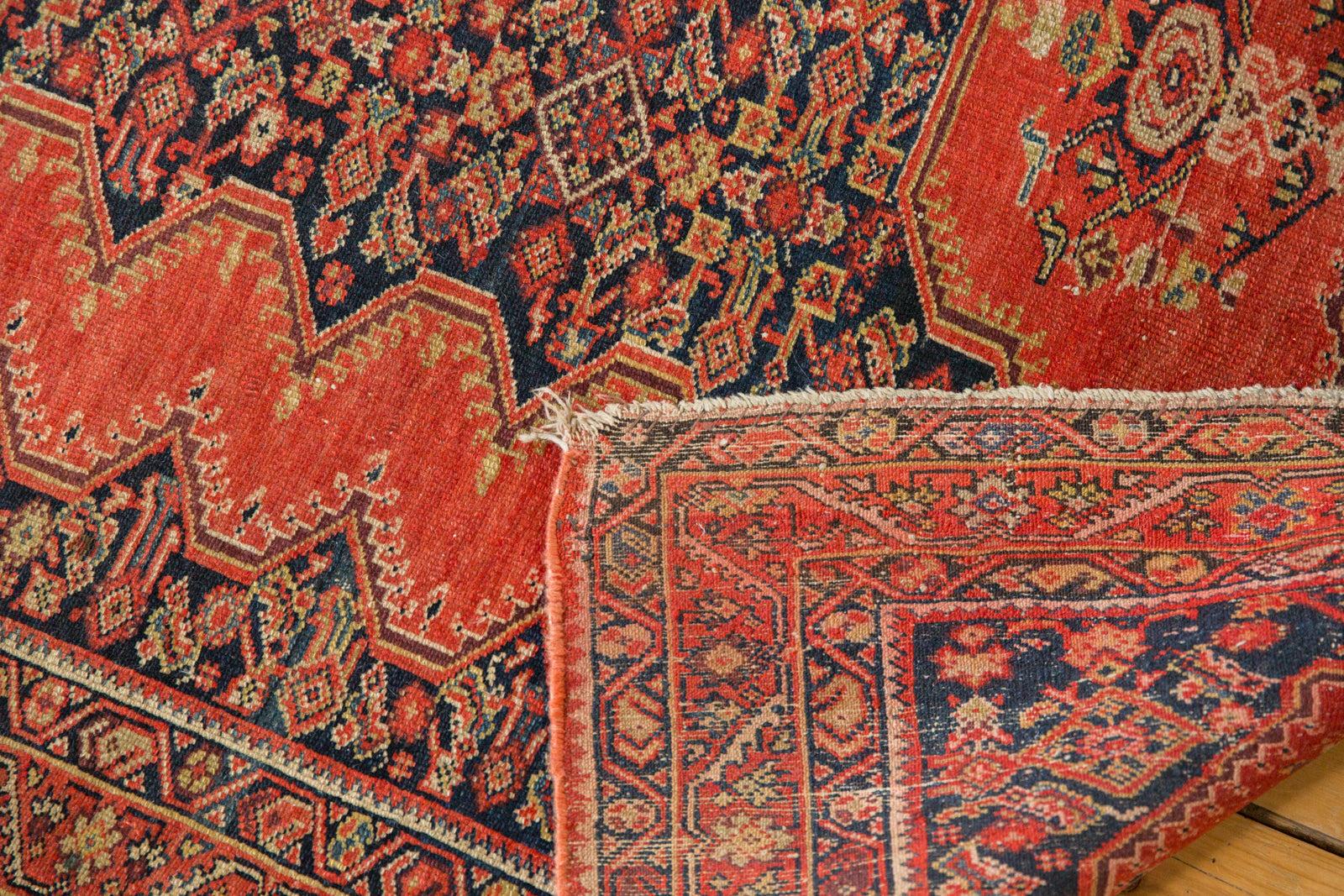 Hand-Knotted Antique Tomato Red Malayer Rug For Sale