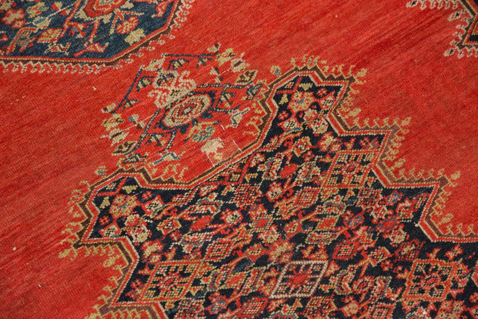 Early 20th Century Antique Tomato Red Malayer Rug