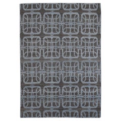 4'x6' Brown Hand Woven Flat Weave Pure Wool Reversible Kilim Oriental Rug