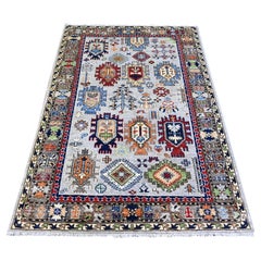 4
x6
 Chromgrau Handgeknüpfte Wolle Afghan Ersari Geometrischer Gul Orientteppich