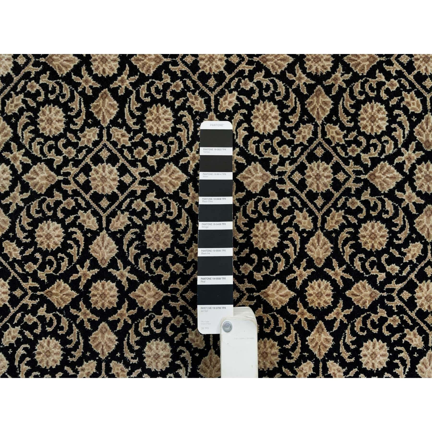 4'x6' Eerie Schwarz, Herati Design, 250 KPSI Wolle Handgeknüpft Teppich im Zustand „Neu“ im Angebot in Carlstadt, NJ