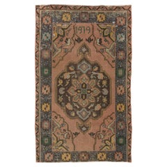 4x6 Ft Turkish Rug, Circa 1979, Authentic Handmade Wool Carpet