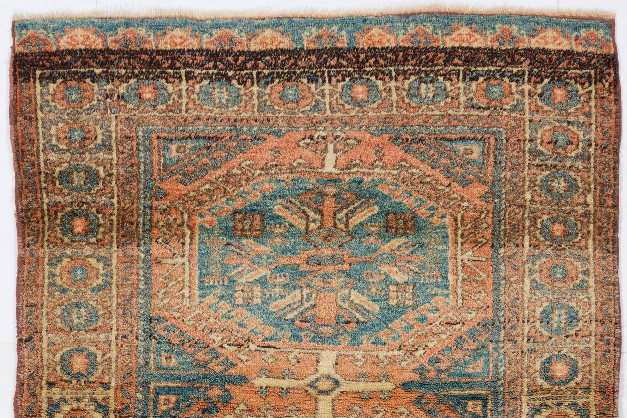Tribal 4x6 Vintage Anatolian Nuzumla Village Wool Rug. Natural Dyes, Thick, Comfy, Cosy