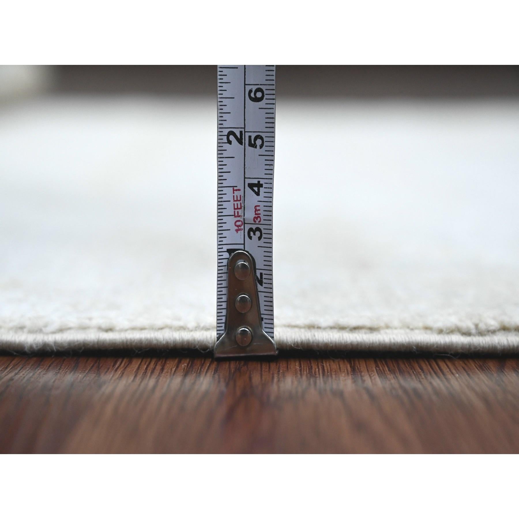 4'x6' Grau Afghan Angora Oushak Leaf Design Hand geknüpft reine Wolle Teppich im Zustand „Neu“ im Angebot in Carlstadt, NJ
