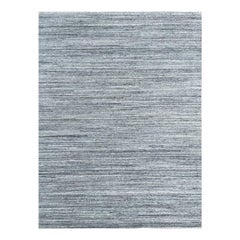 4x6 Grau Handgeknüpft Wolle Textur Geometrisch Modern Teppich Teppich