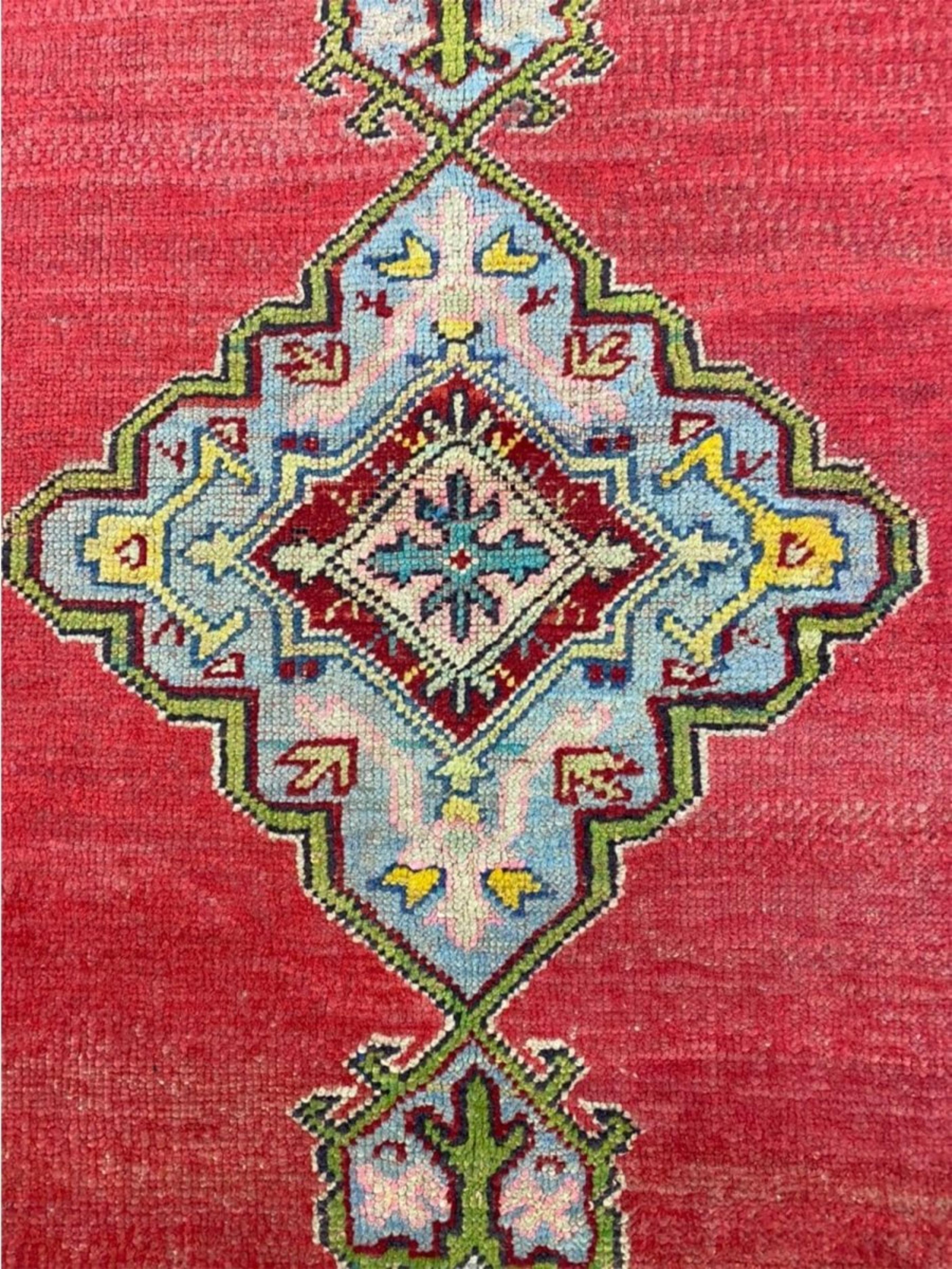 4x6 Handgeknüpfter antiker türkischer Oushak-Teppich im Angebot 1