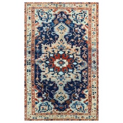 4x6 Hand Knotted, Bakhtiari Area Rug Medallion Design Wool Carpet