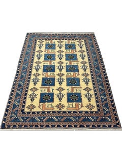 4x6 Hand Knotted Old Handwoven Afghan Area Rug Wool Carpet