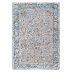 4'x6' Hand Knotted Rug Whisper Pink Ziegler Mahal Design Zero Pile Pure Wool