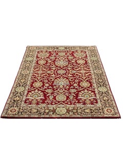 4x6 Hand Knotted Sarouk Farahan Area Rug – Wool Floral Design