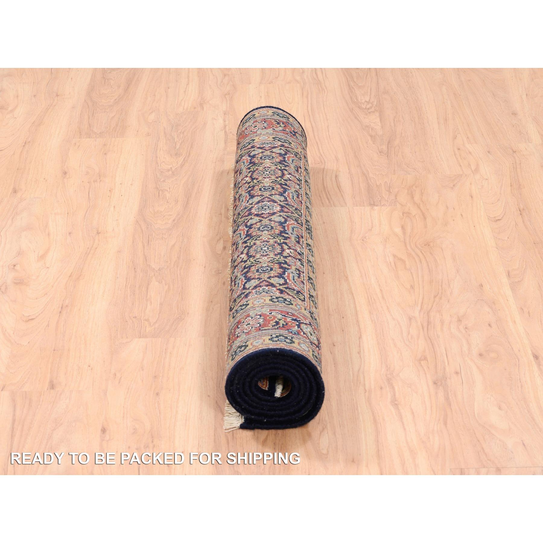 4'x6' Ink Black Tapis en laine noué à la main All Over Herat Design et filé à la main Neuf - En vente à Carlstadt, NJ