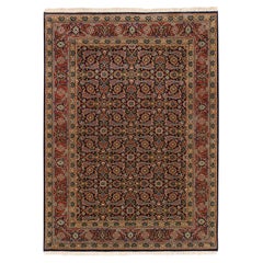 4
x6
 Ink Black Hand geknüpft All Over Herat Design Hand Spun Wool Rug