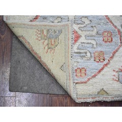 4'x6' Ivory Wool Hand Knotted Anatolian Village Inspired Oriental Rug