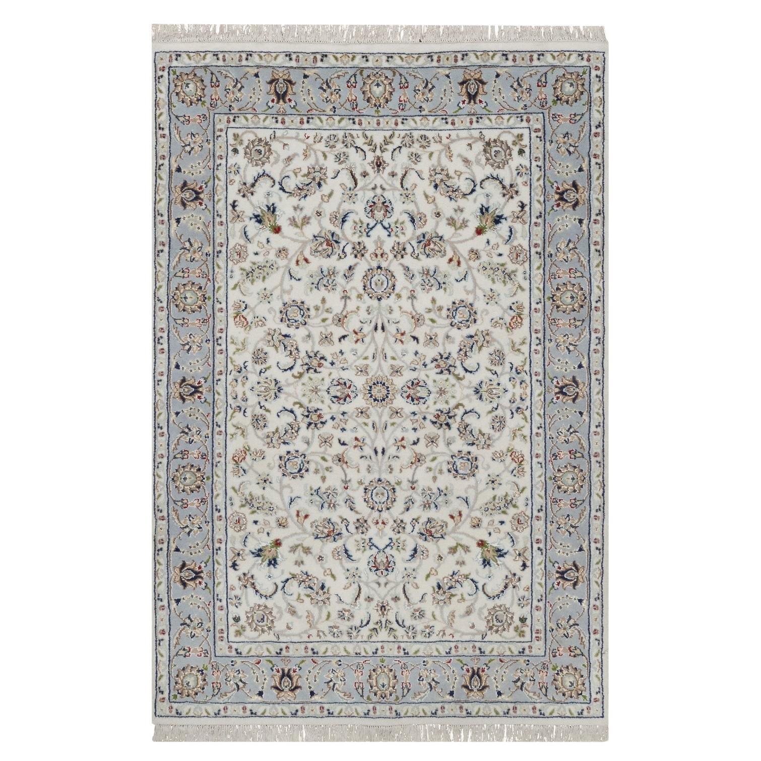 4
x6
Elfenbein Wolle
Seide Nain mit All Over Design Handgeknüpfter Orientteppich