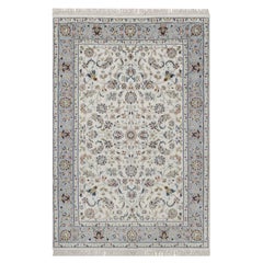 4
x6
 Ivory Wool 
Silk Nain with All Over Design Hand Knotted Oriental Rug