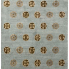Tappeto Ocean 4'x6' in lana annodata a mano - Design Modern Coastal