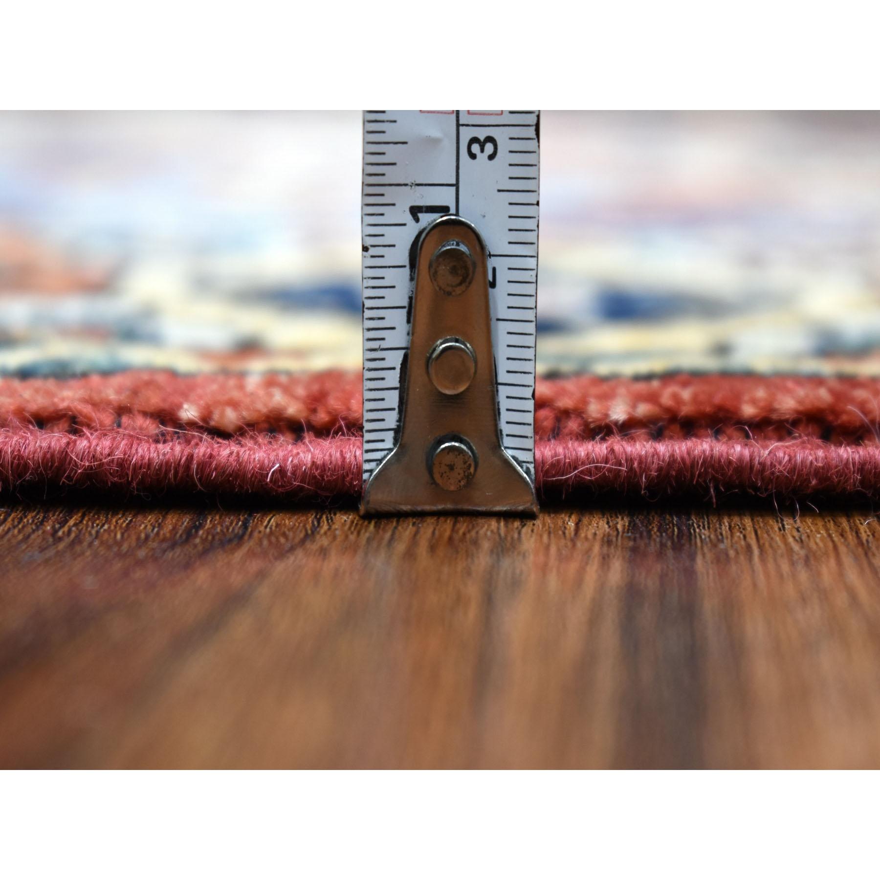 Tapis d'Orient Afghan Ersari Rouge à motifs répétitifs en laine noués à la main 4'x6'. Neuf - En vente à Carlstadt, NJ