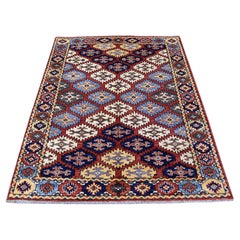 4
x6
Rot Afghan Ersari Wiederholendes Design Wolle Handgeknüpft Orientteppich