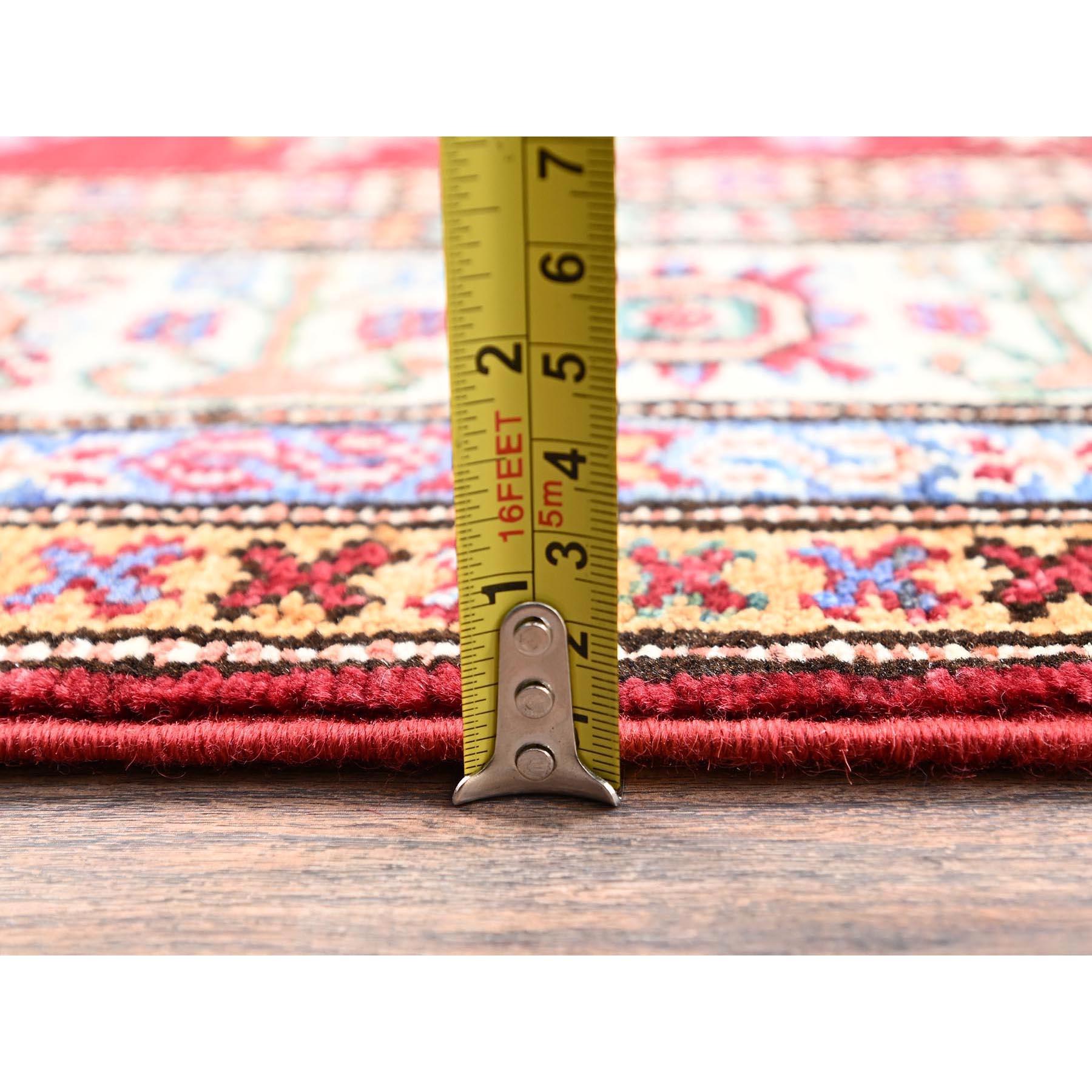 4'x6' Red Afghan Super Kazak Medallions Design Hand Knotted Pure Wool Rug Siglo XXI y contemporáneo en venta